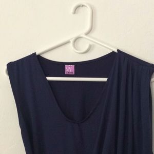 NY Square Side Scrunched Sleeveless Top